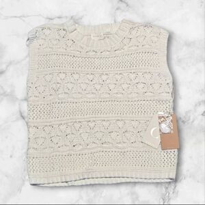 Cyrus Knit Tank Top Cream Size XS